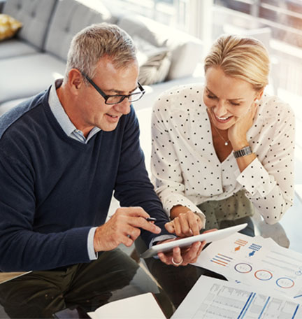 older couple setting financial planning goals