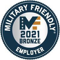 Military Friendly Employer 2021 Bronze Award