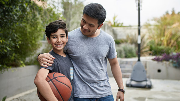 portrait of father and son
