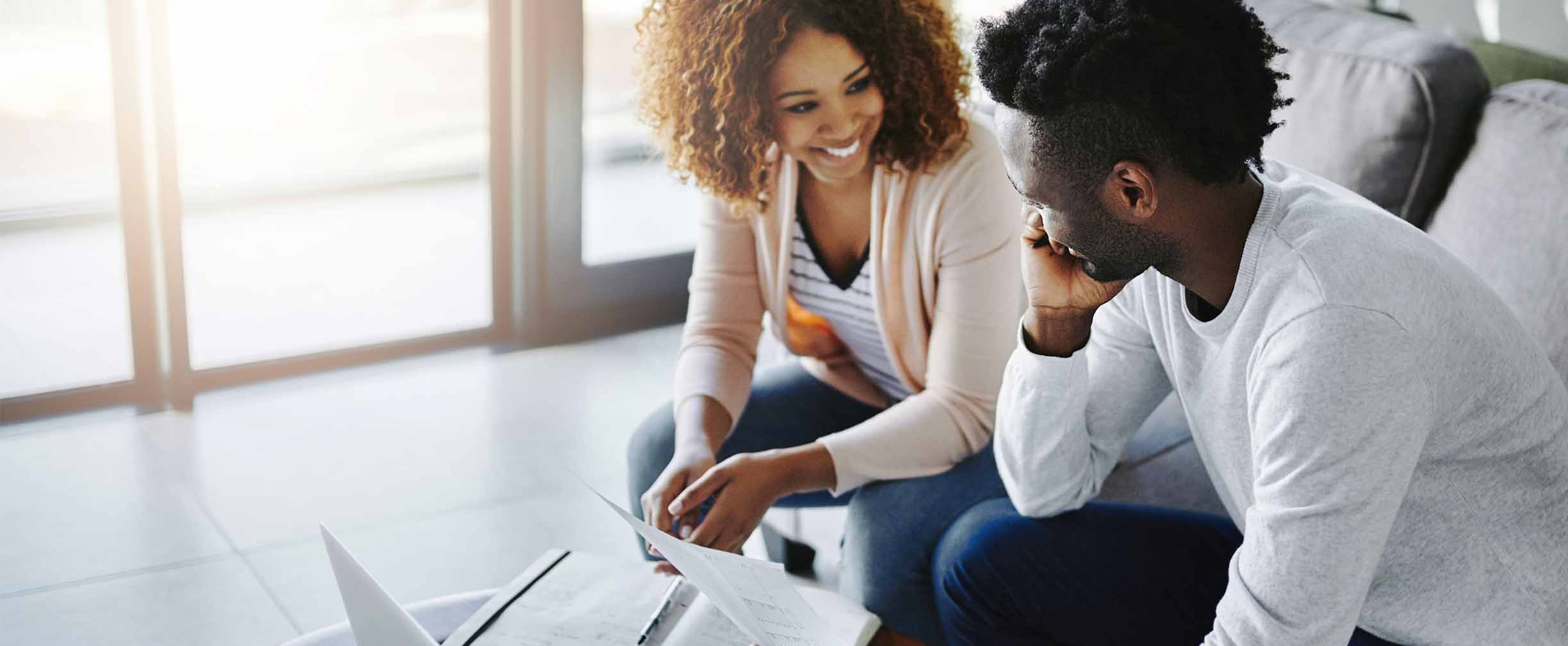 couple working on a financial plan