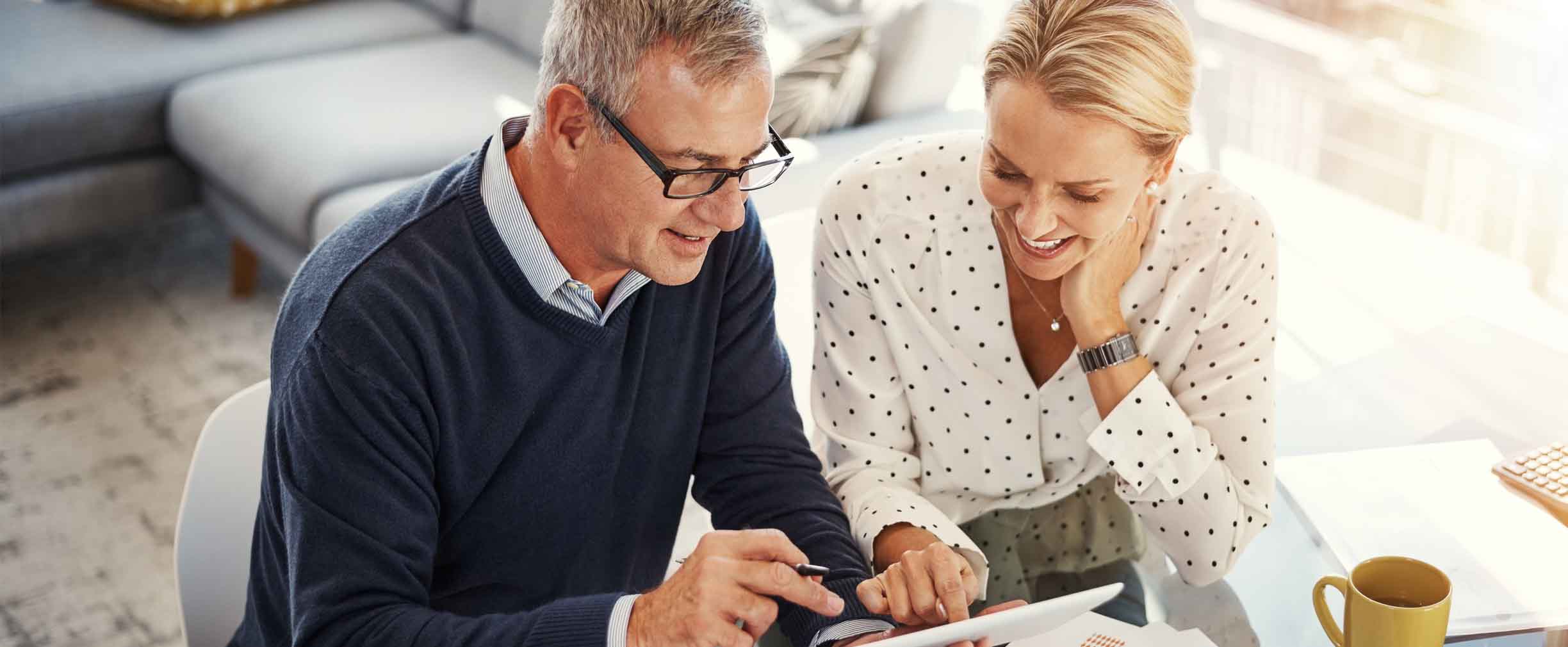 older couple setting financial planning goals