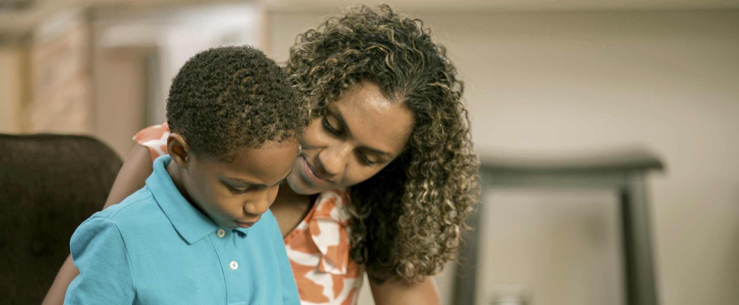 lifetime of care image of woman and child 