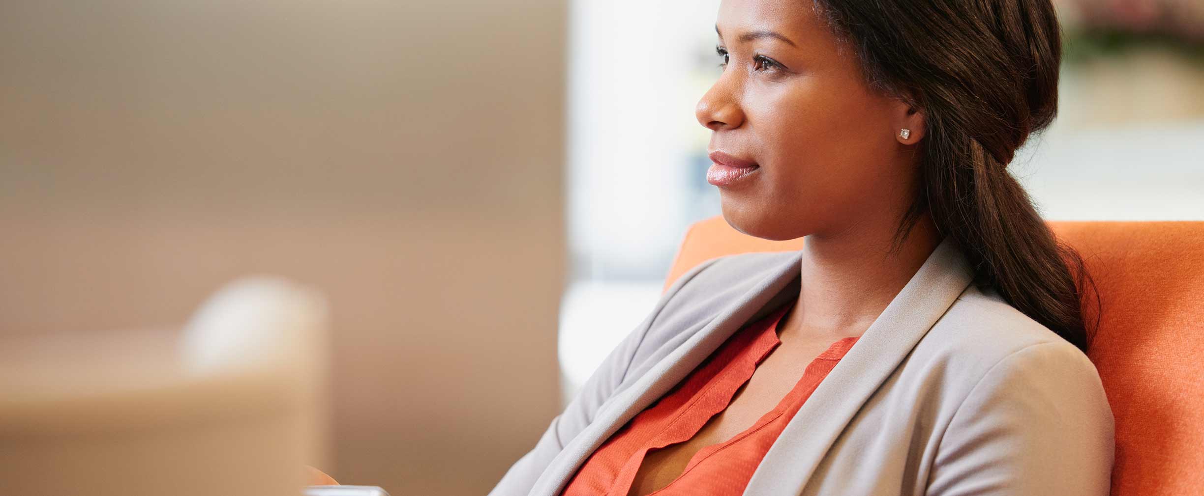 woman sitting in chair