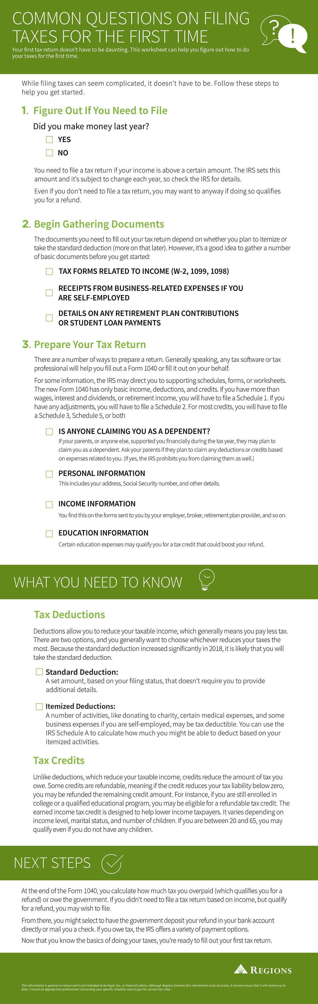 Common Questions On Filing Taxes For The First Time Regions Common Questions On Filing Taxes For The First Time Regions