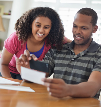 teenager making a deposit