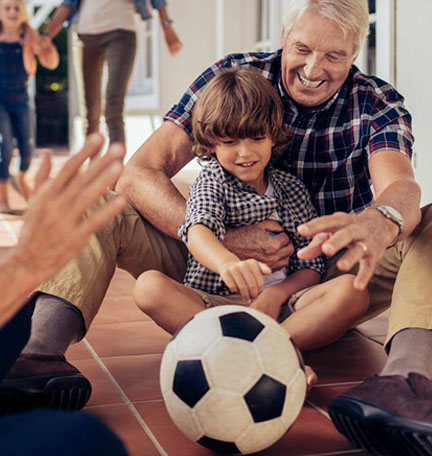 men looking out window