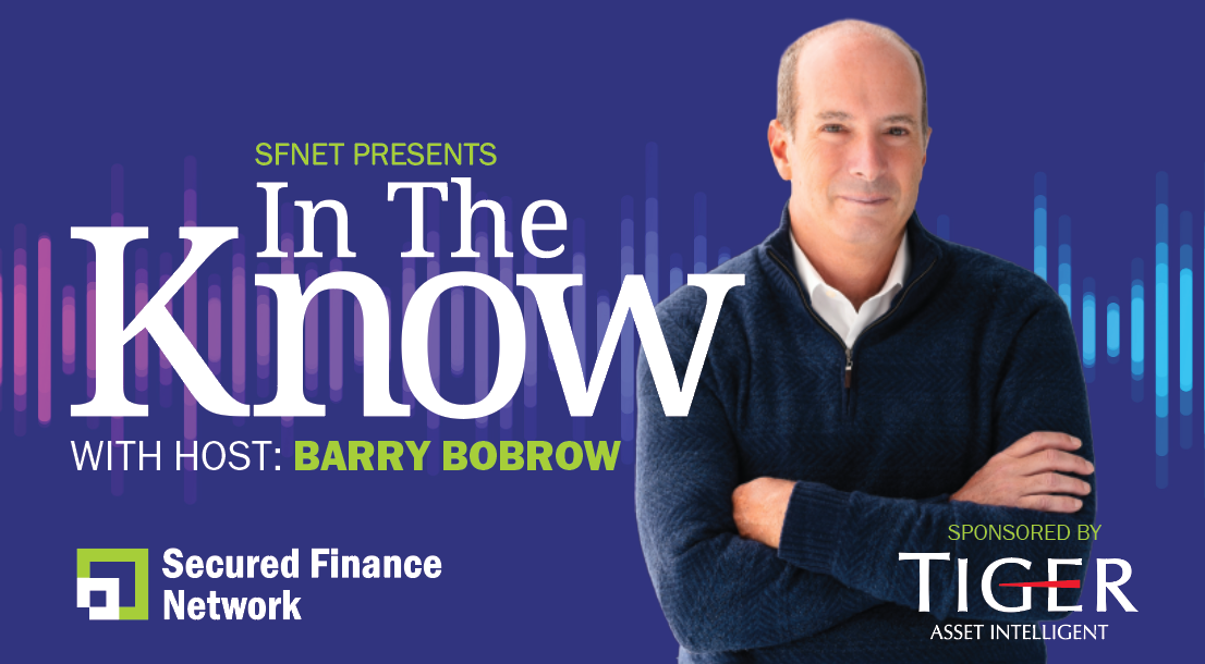 Promotional graphic for the Secured Finance Network podcast 'In The Know' with host Barry Bobrow.